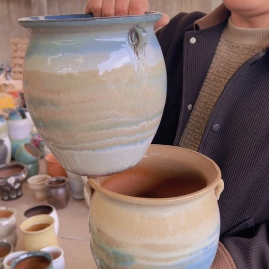 紫砂花盆高21口18————-