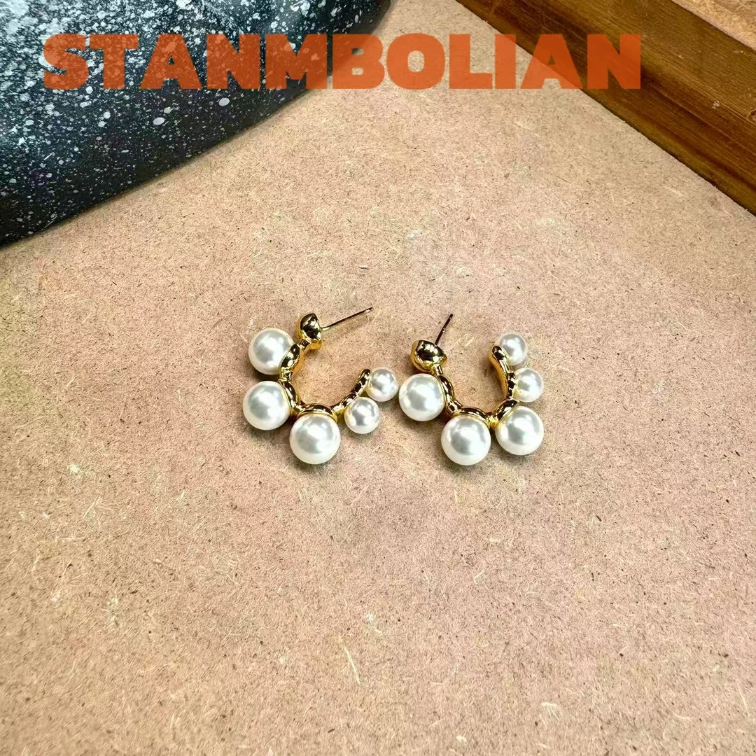 耳饰 正品STAMBOLIAN 正圆无瑕高强光耳饰NBS350