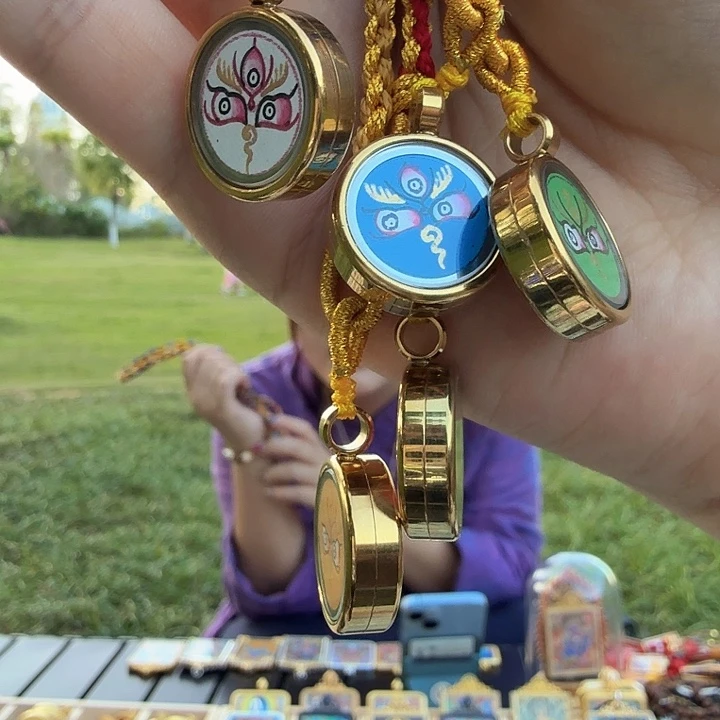 吊坠五路c-热贡纯手绘