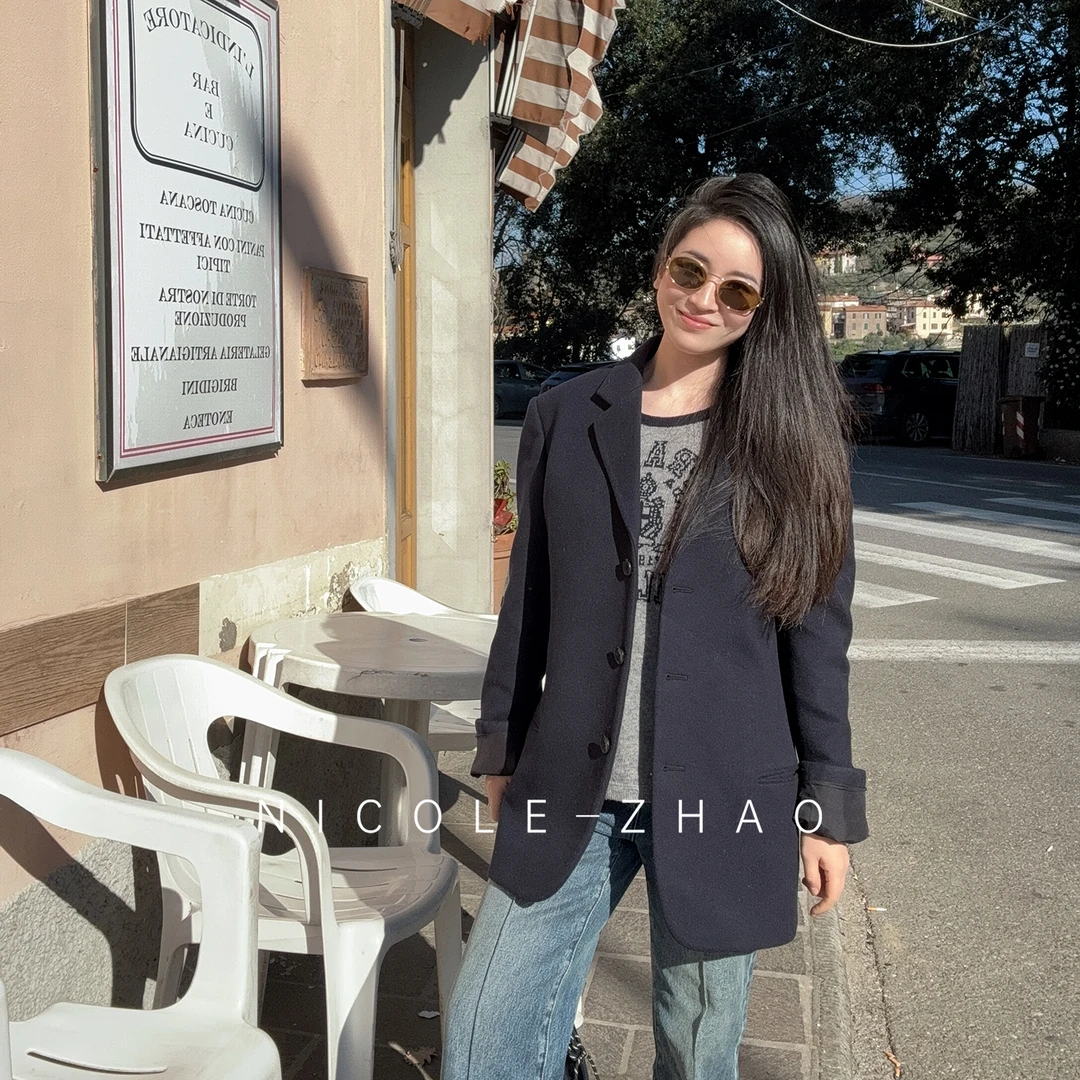 （预售）【贵姐NICOLE】限量款百搭经典时尚羊绒西装外套5NWT139