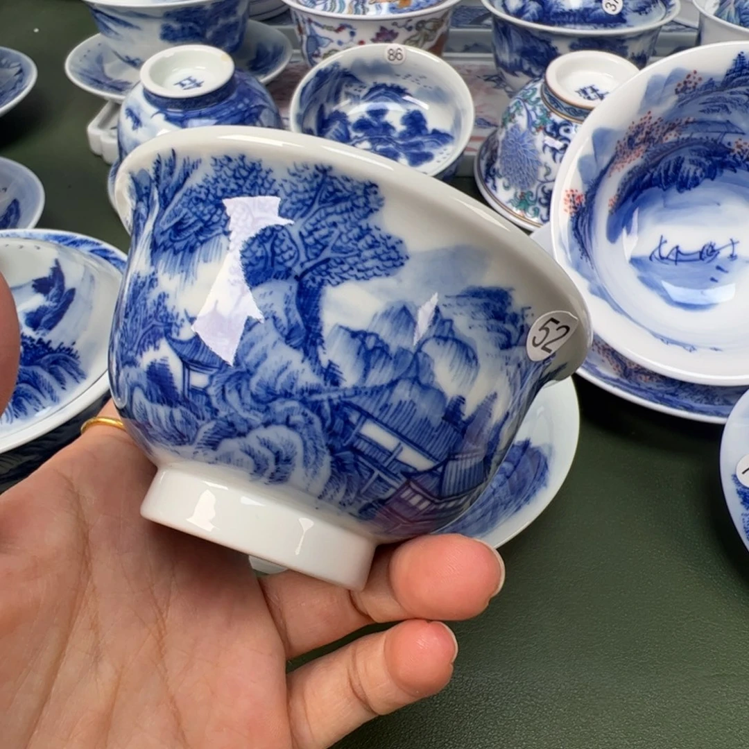 景德镇纯手工纯手绘茶具木木52