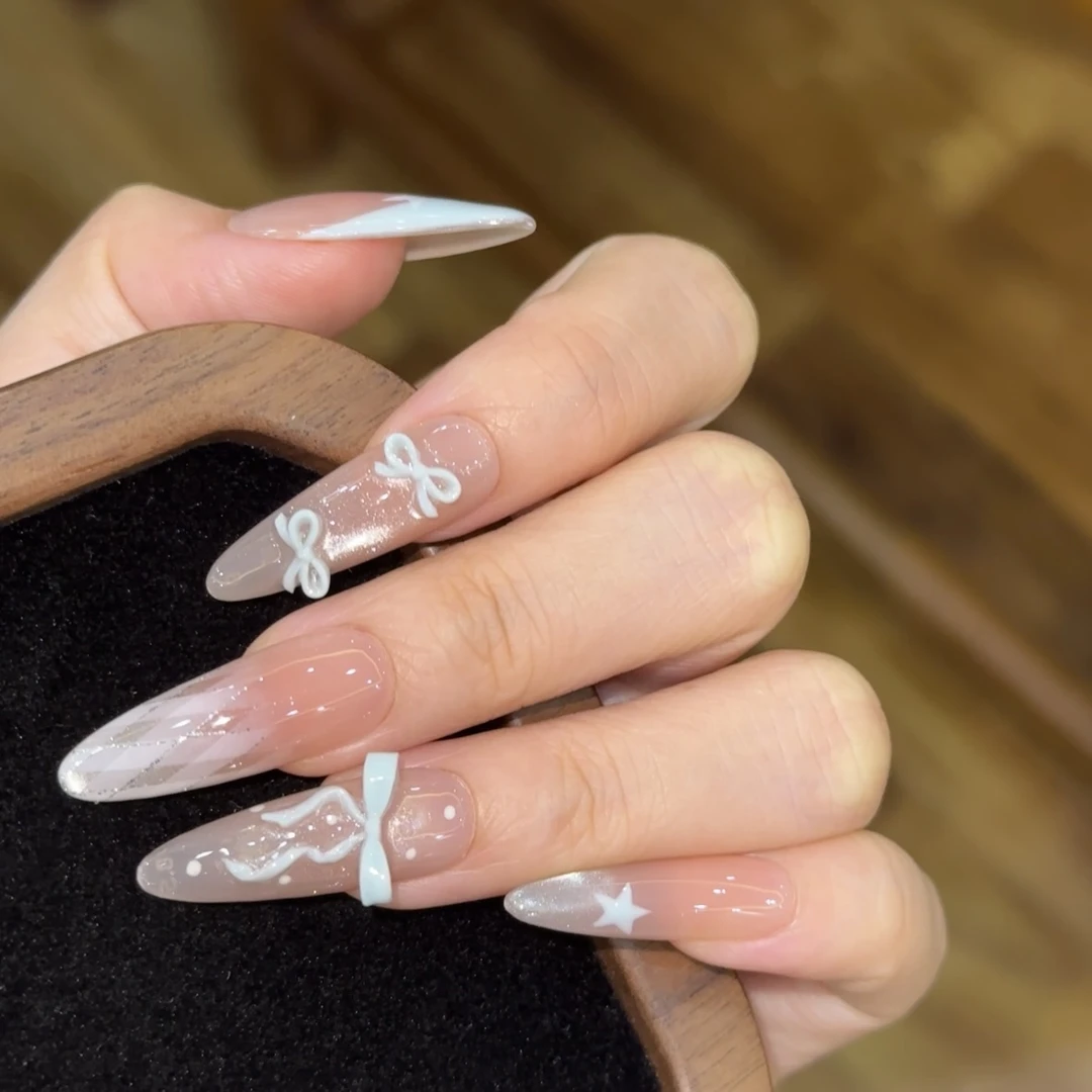 冷空气 纯手工定制穿戴甲美甲成品美甲贴片10片