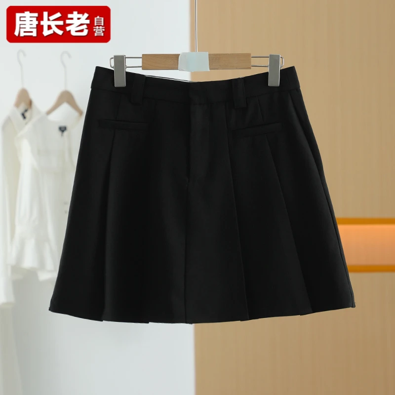 【唐长老自营】货号49788女装黑色舒适轻熟春秋新款裙子L斯L