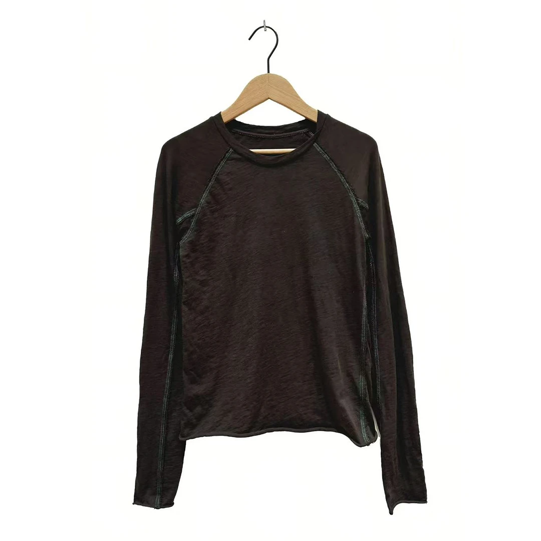 左岸迷香 Z25FW4018 布衣分享羊毛混纺针织衫 原创复古打底上衣