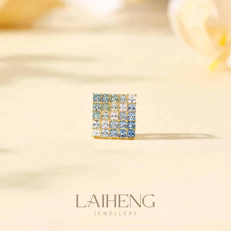 【晴空】18K金 蓝宝吊坠 242023