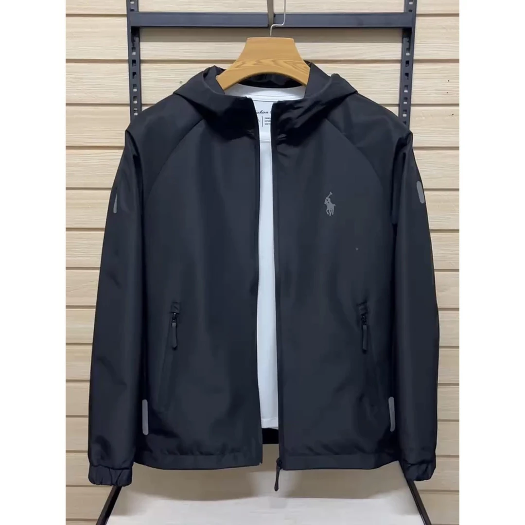 秋季男士连帽休闲夹克2025新款时尚潮流百搭青年简约流行户外外套