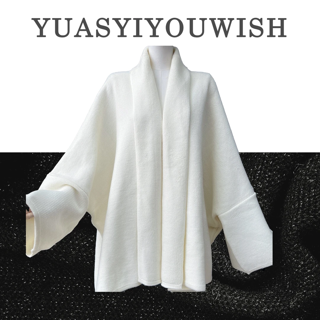 [X Y]|“远山长”高级感开衫毛衣慵懒风廓形羊毛披肩