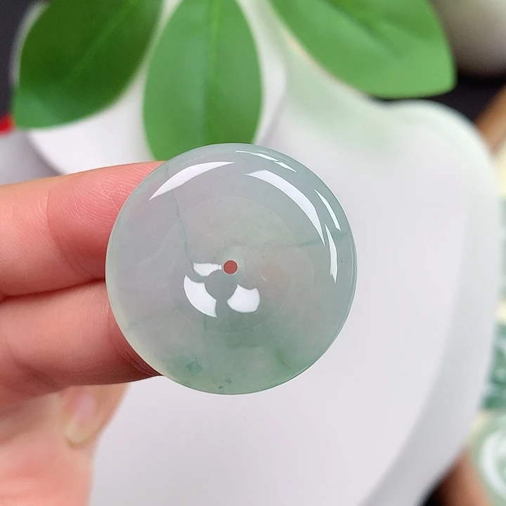 颈饰未镶嵌翡翠平安扣 27.4x6.2mm