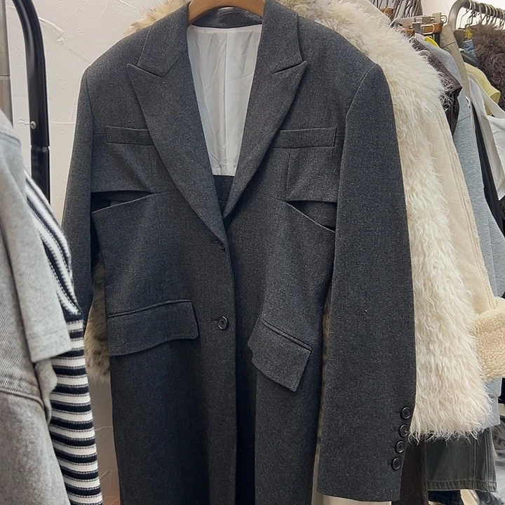 今天新款 深灰色大衣