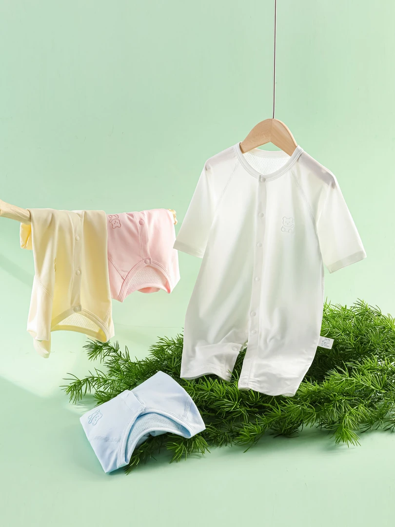 天-丝空调服宝宝连体衣无骨清凉柔软舒适