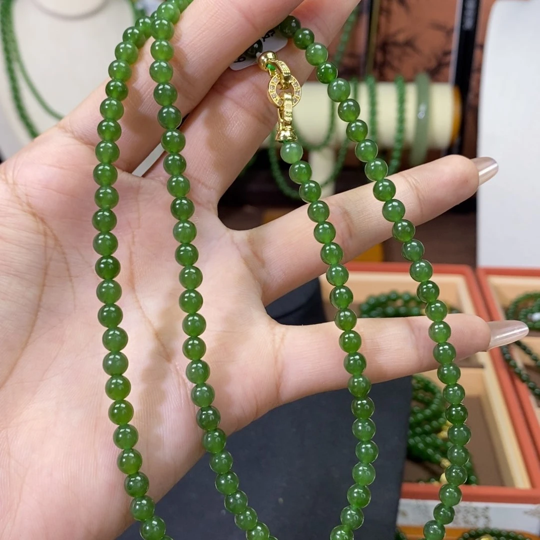 和田玉（碧玉）颈饰未镶嵌辣5