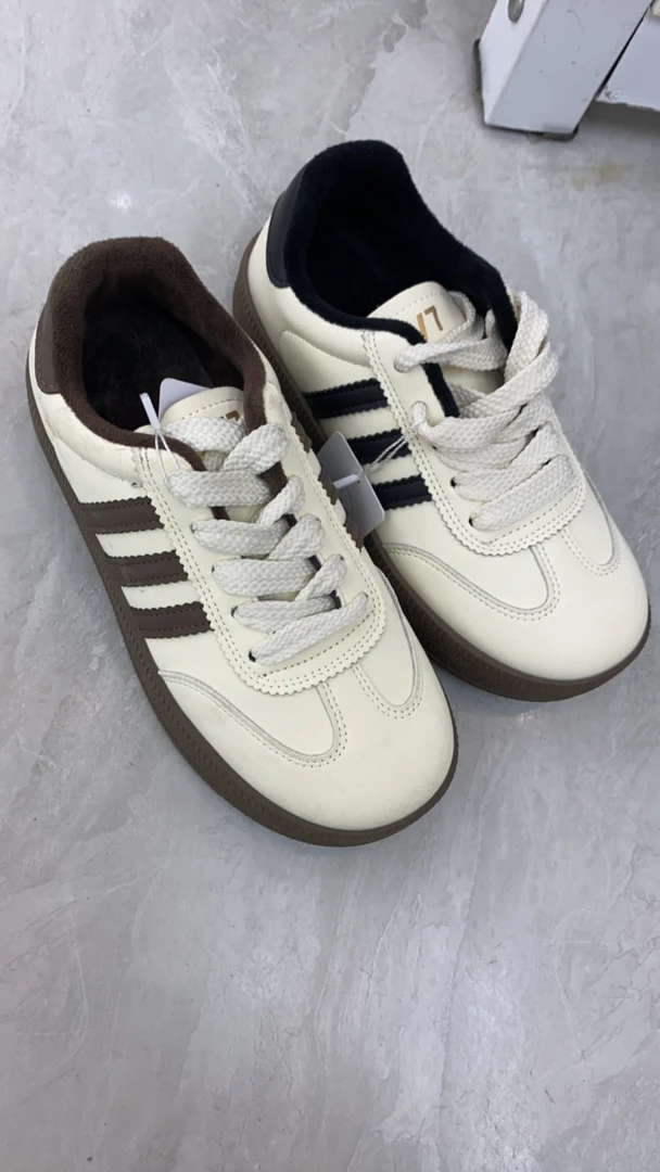 爆款复古小白鞋女款N01年秋冬季新款加绒厚底板鞋百搭休闲德训鞋