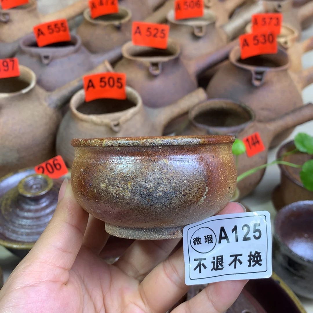 福利柴烧粗陶杯120毫升左右