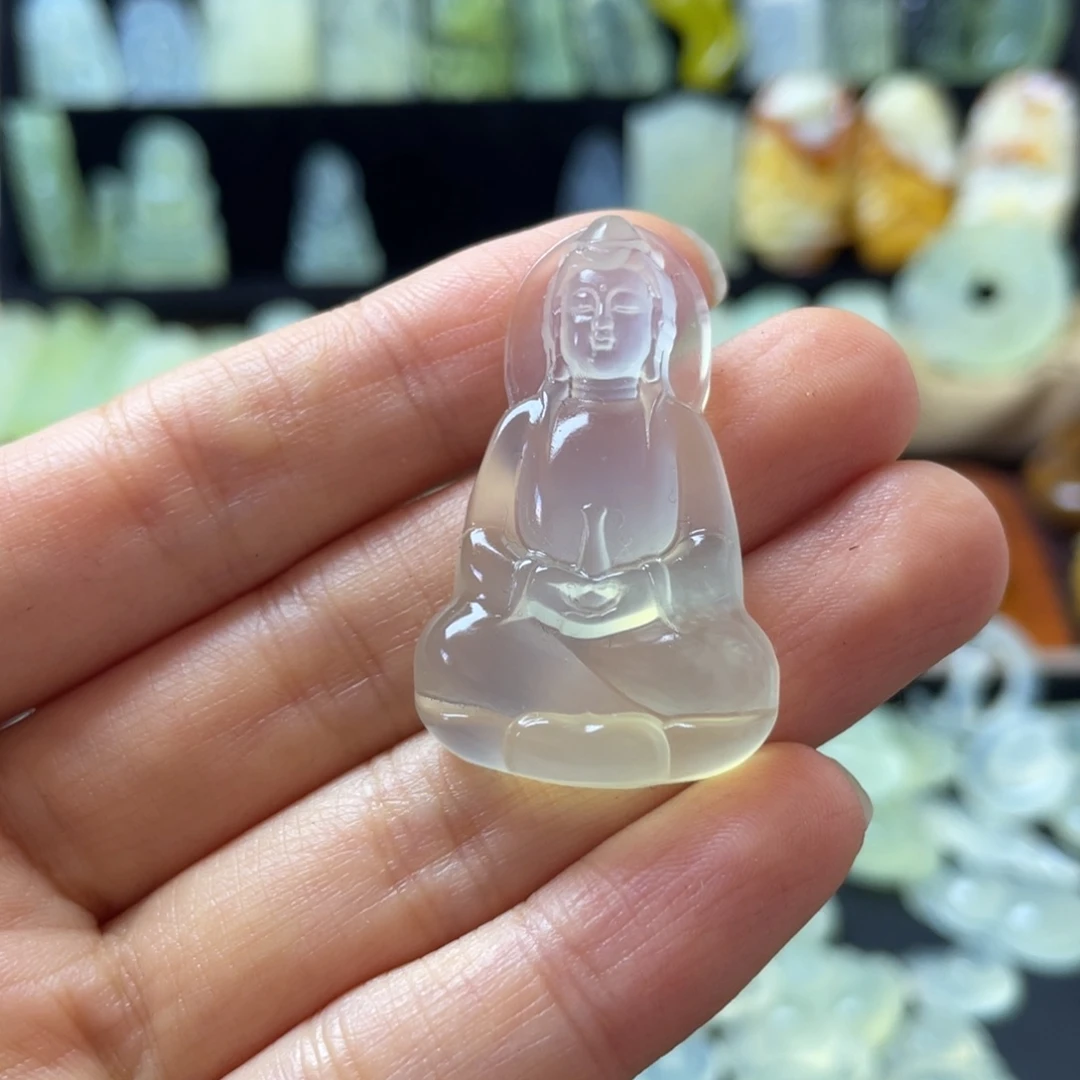 蛇纹石玉颈饰未镶嵌黑****阳