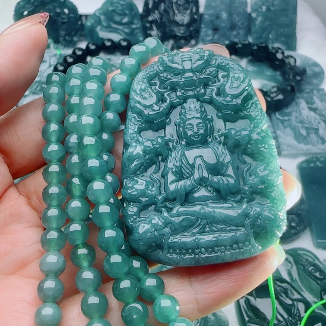 颈饰未镶嵌翡翠多样性发货天然的A货翡翠