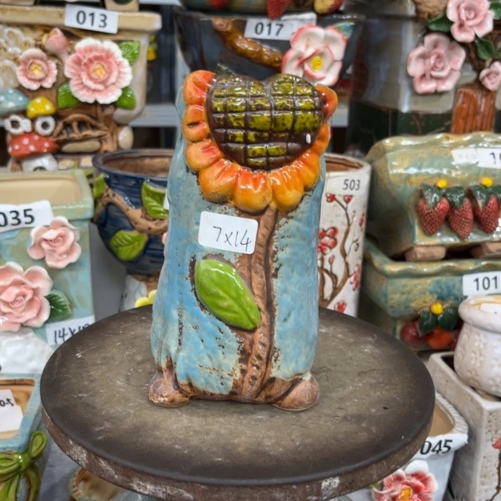 紫砂花盆粗陶材质多肉花盆