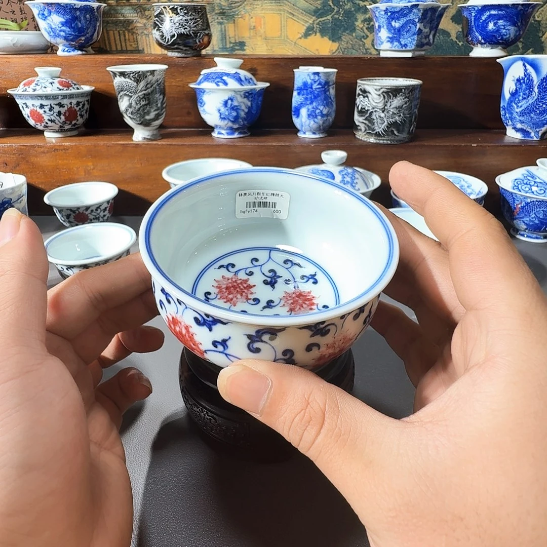 泥塑主人杯手工手绘微瑕