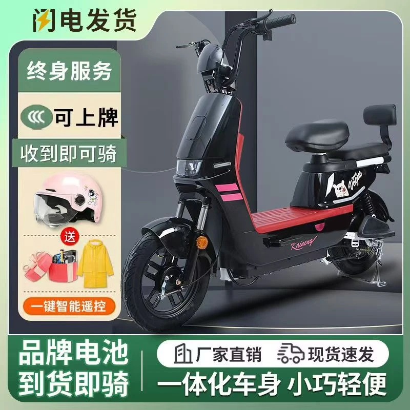 新款电动自行车国标48V电动车电瓶车成人代步车两轮车男女代步车