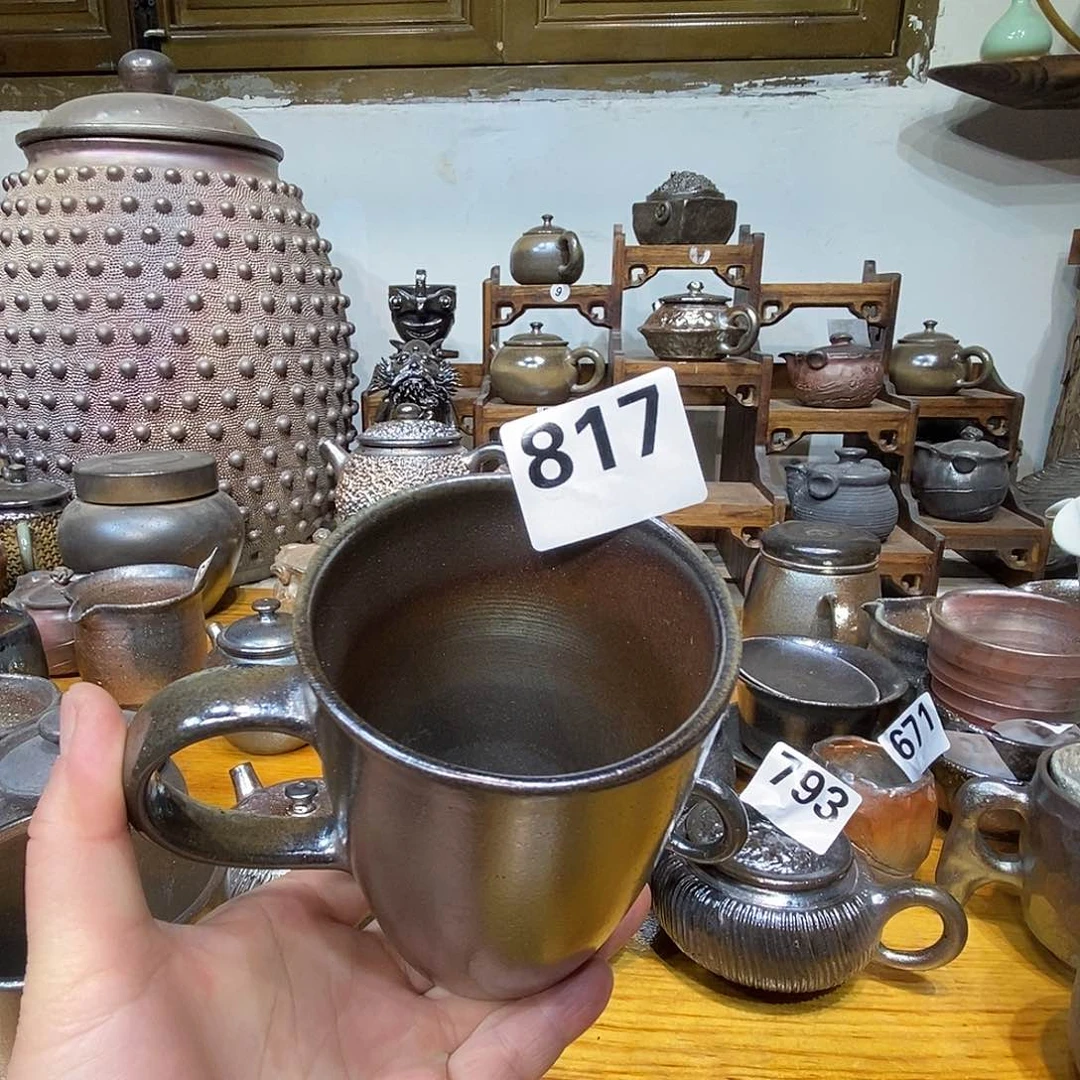 高温柴烧陶泥马克杯