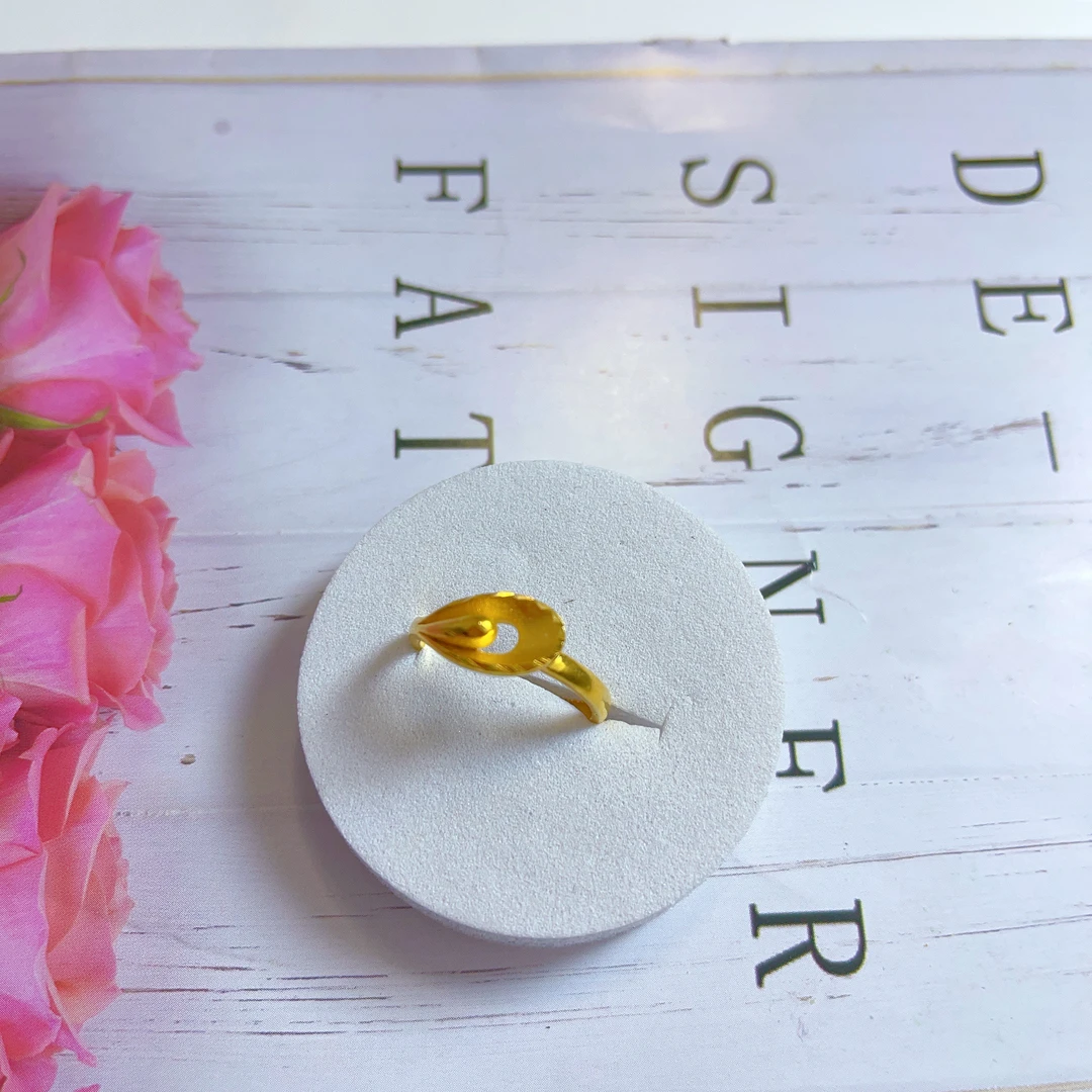 铜合金耳饰 218新款三件套首饰耳环项链戒指爆款白搭时尚金色铜