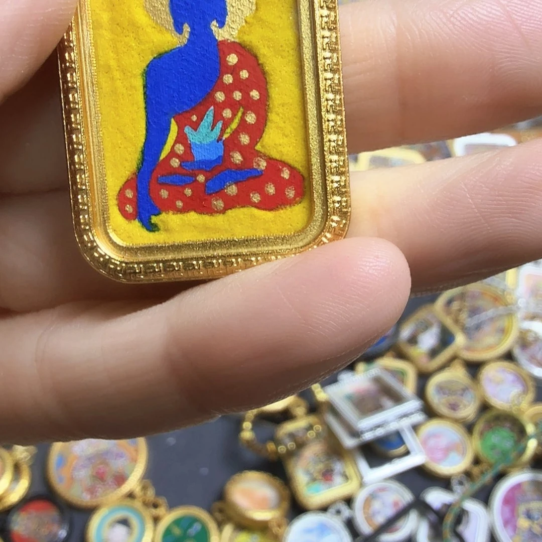 静***然吊坠十三纯手绘2.3药师唐卡