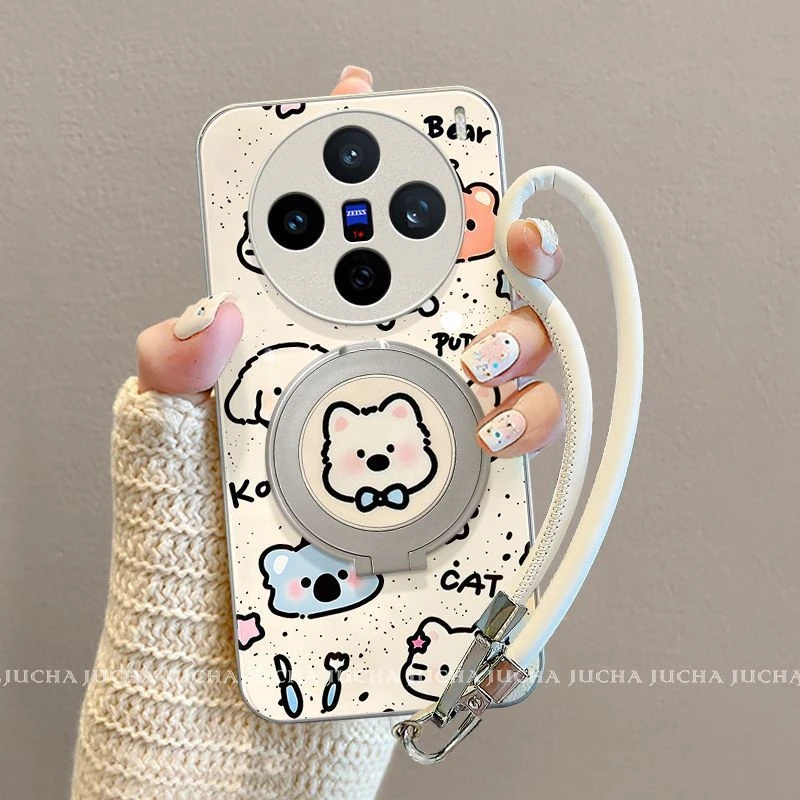 适用泼墨小狗适用苹果16e手机壳防摔高端opporeno14华为新款vivox