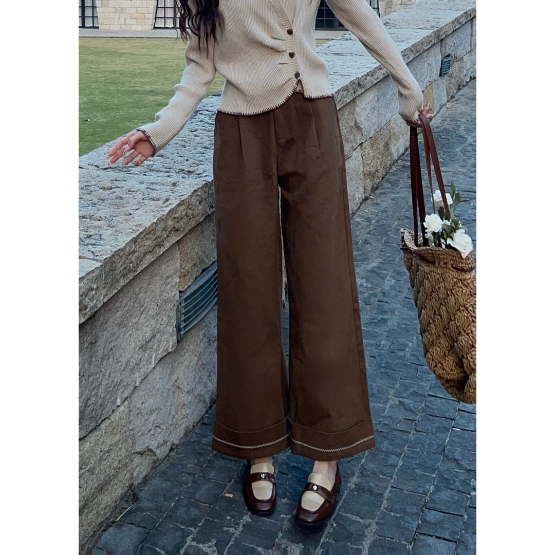 温敏er港风复古休闲高腰短裤宽松百搭休闲裤MR3882152