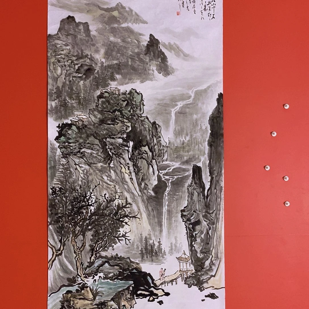 国画山水花鸟国画作品