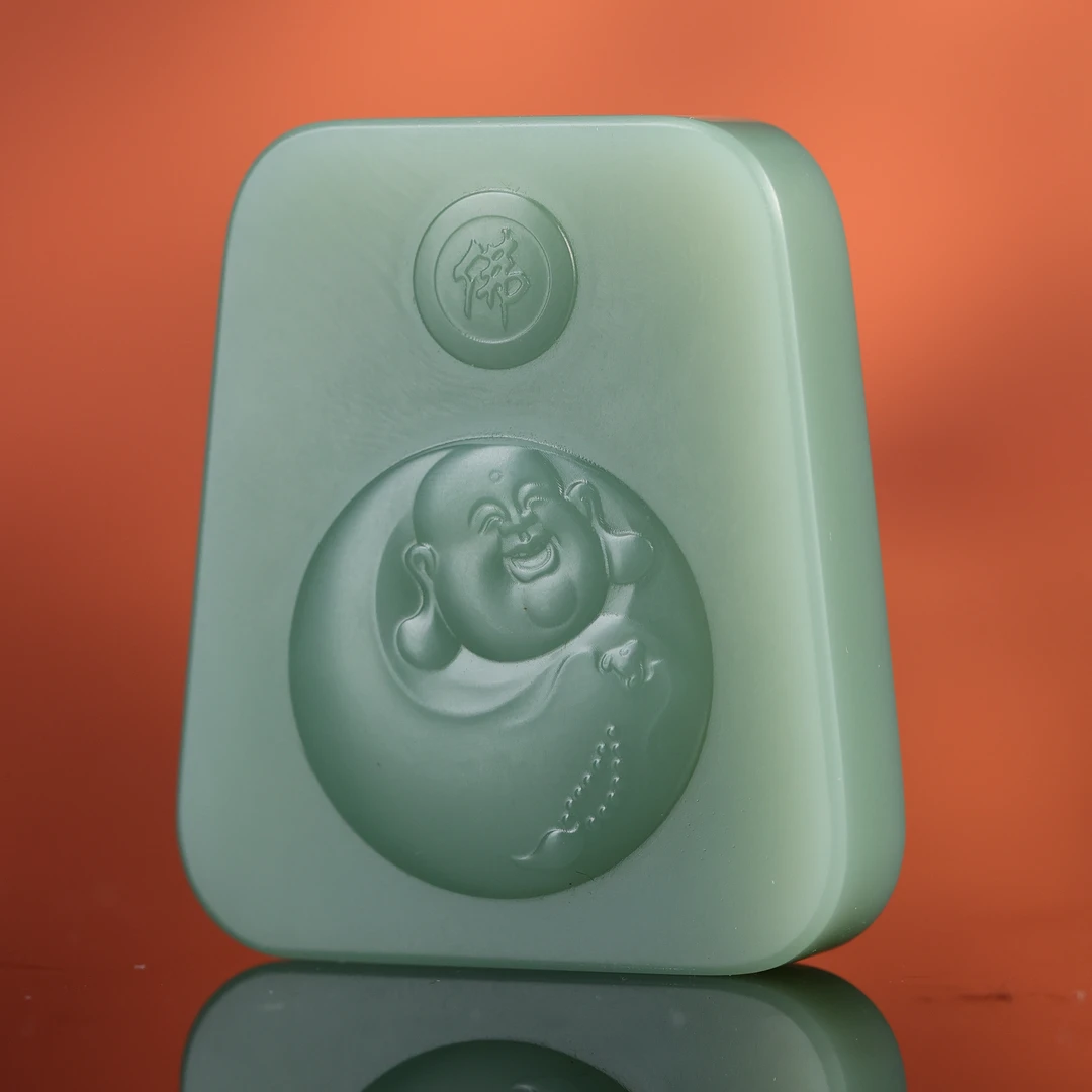 dx和田玉碧玉弥勒挂牌sw2511231164