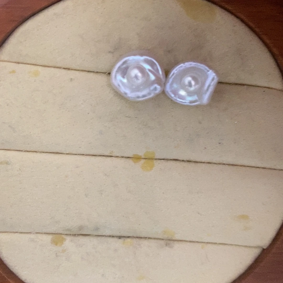 银S925镶嵌耳饰淡水珍珠