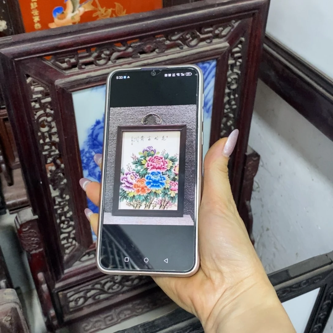 瓷片唐****庞景德镇瓷板画柴窑烧制