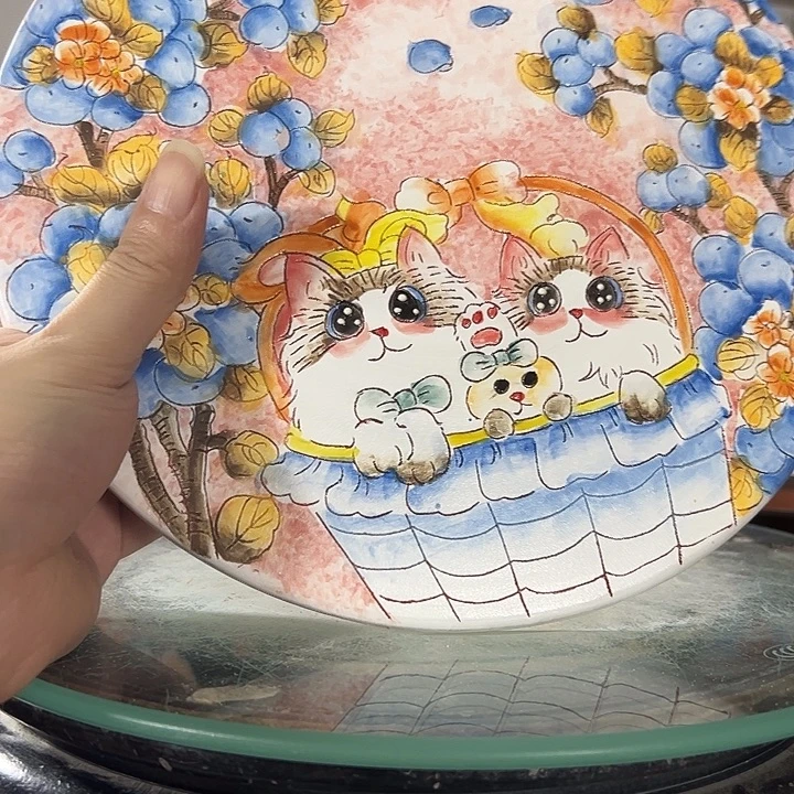 ^****景德镇幸运花盆手绘韩式花盆