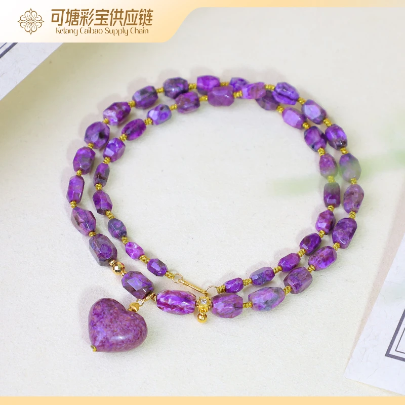 南非舒俱来S级18K果酱红刻面屁桃项链合集/KTCB-4552/多样性发一
