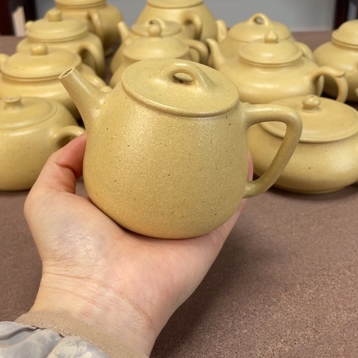 本山绿泥茶壶高瓢200毫升