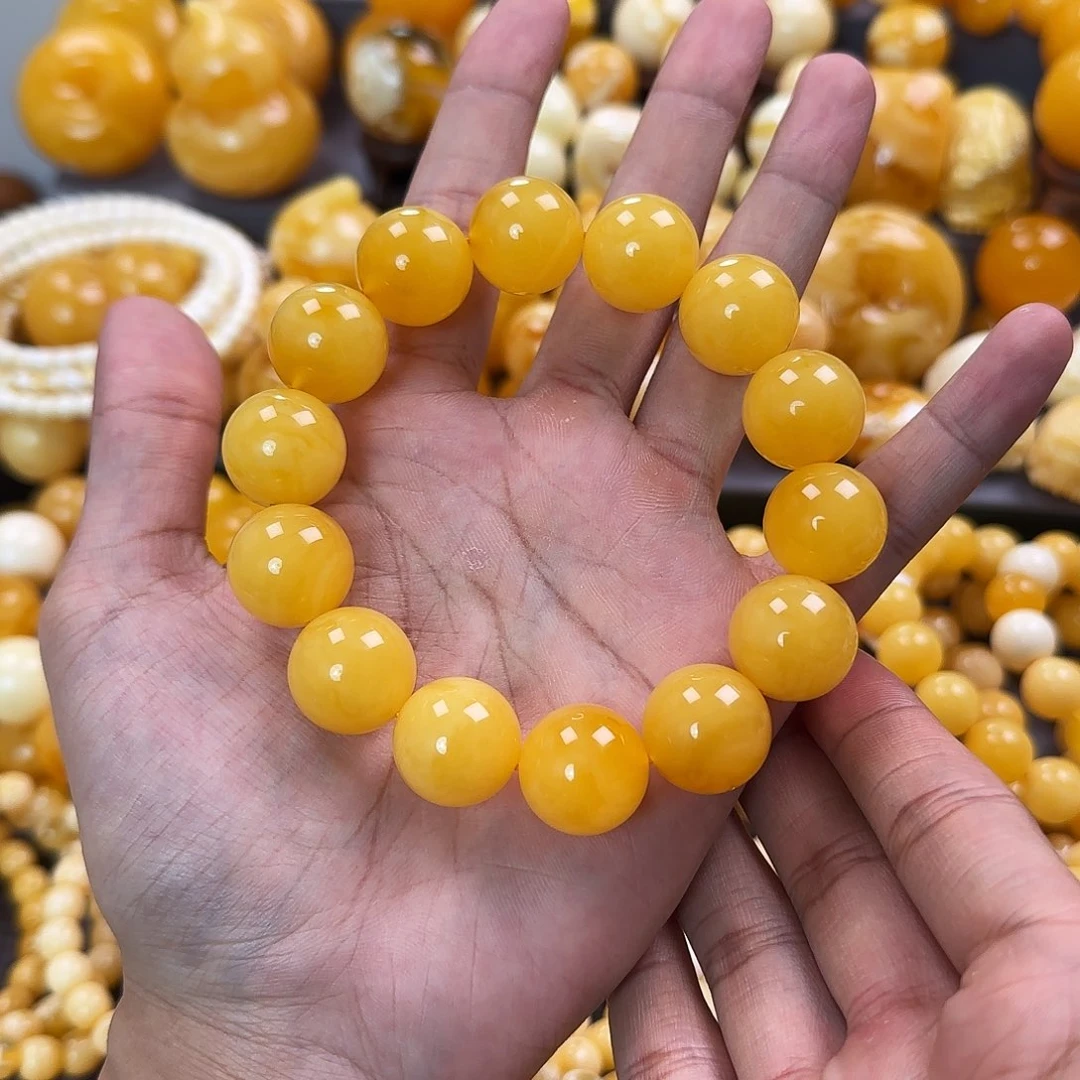 琥珀未镶嵌珠宝奇石18mm同料