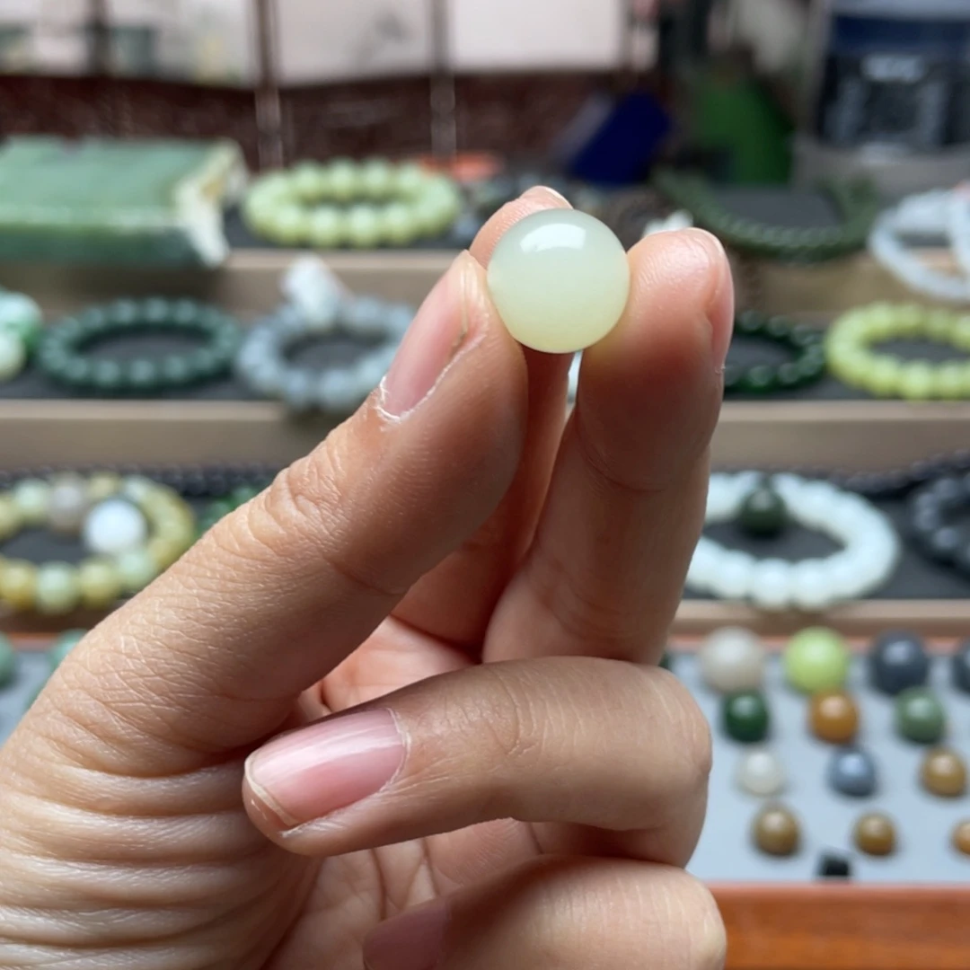 和田玉单珠12未镶嵌P**&