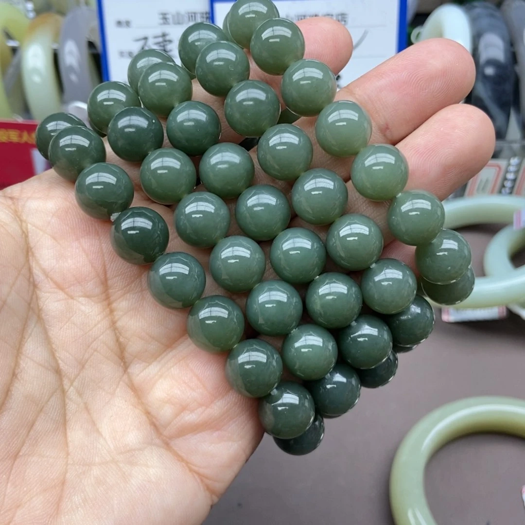 和田玉手串未镶嵌卡12