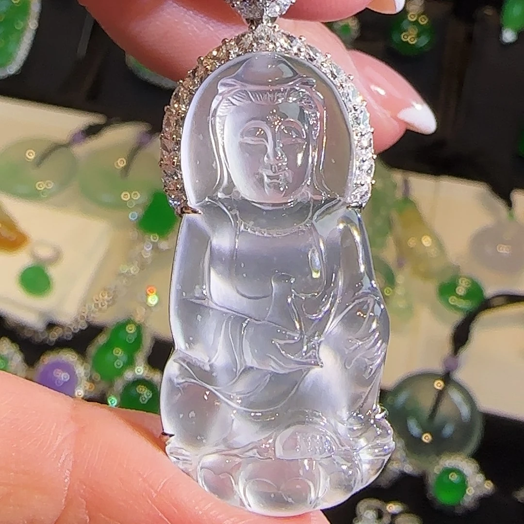 翡翠18K金镶嵌颈饰（定金链接）
