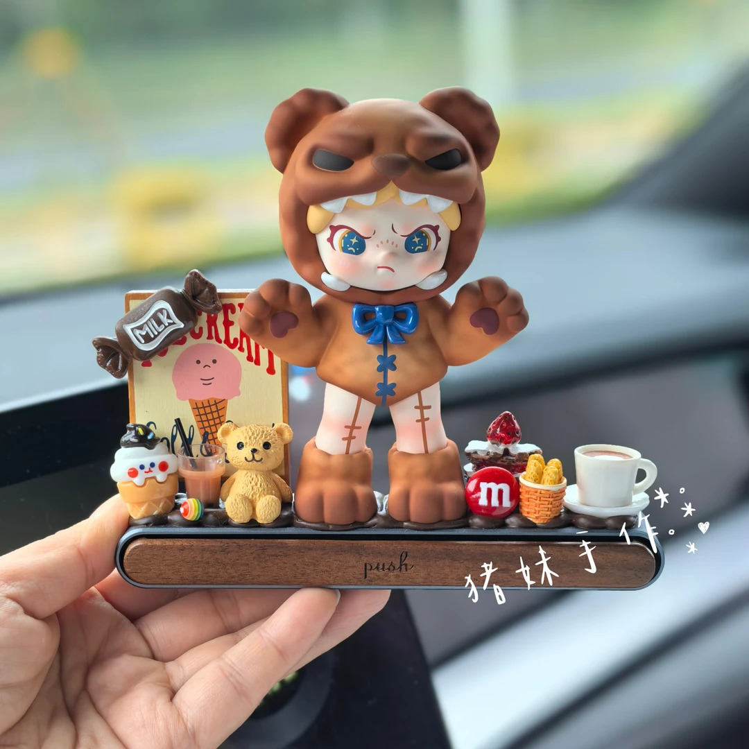 Dora大表姐奶油胶手工高档停车牌胡桃木车载摆件送礼可定制