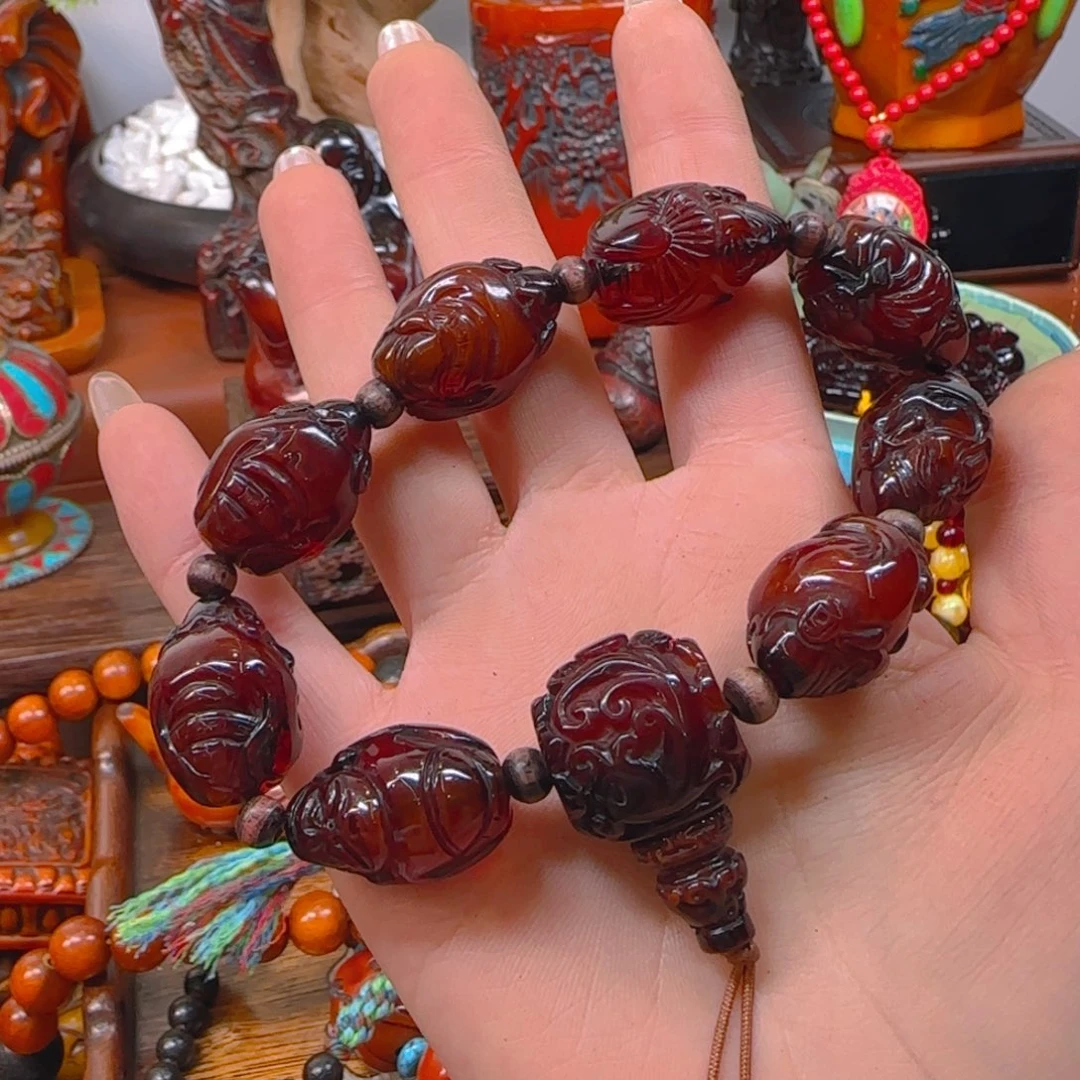 滴血莲花菩提吊坠金**梦