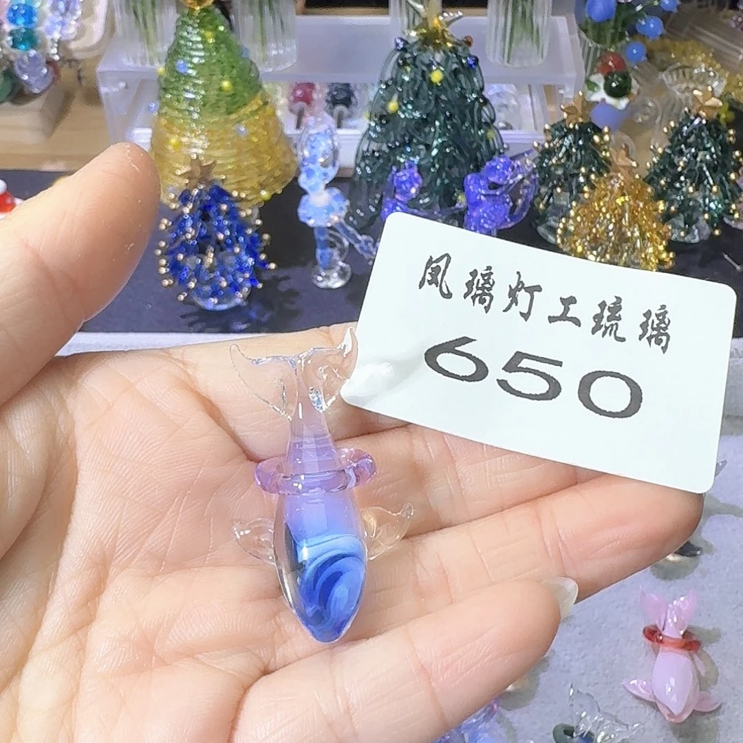 颈饰玻璃650鲸鱼吊坠