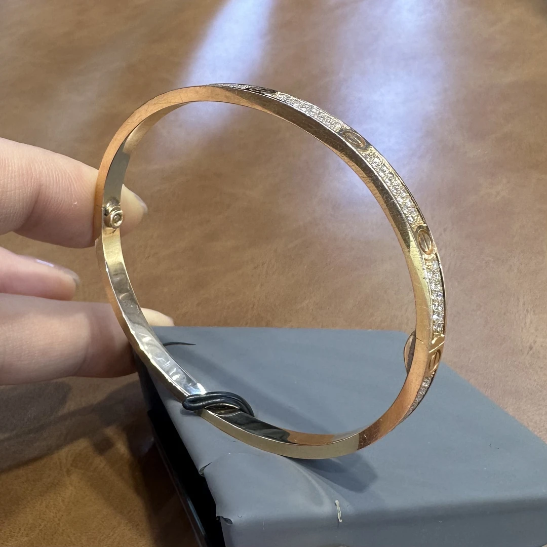 18K金满天星手镯（顶版16g 原配方调色工艺 梅花镶）