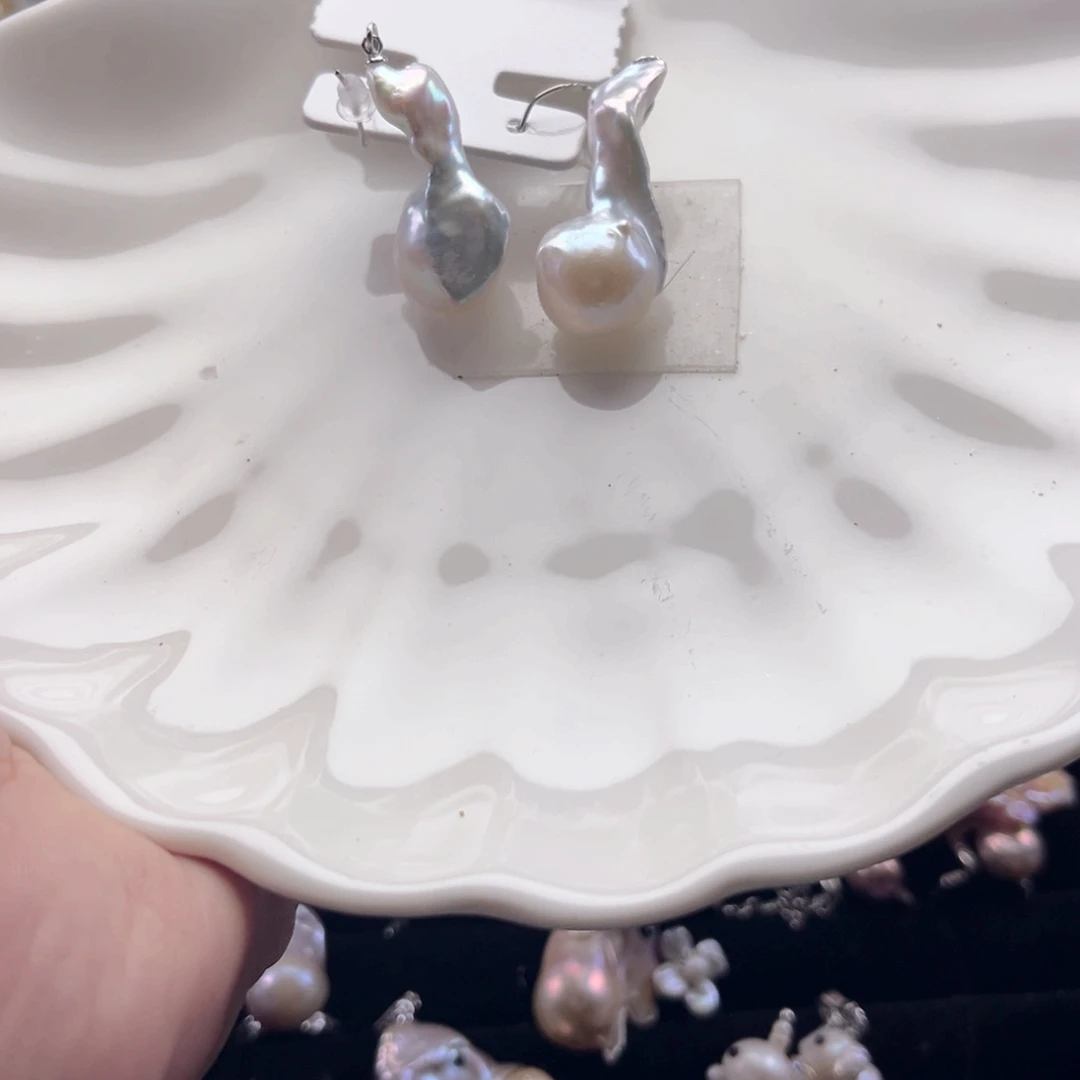 淡水珍珠未镶嵌耳饰【纯恬】