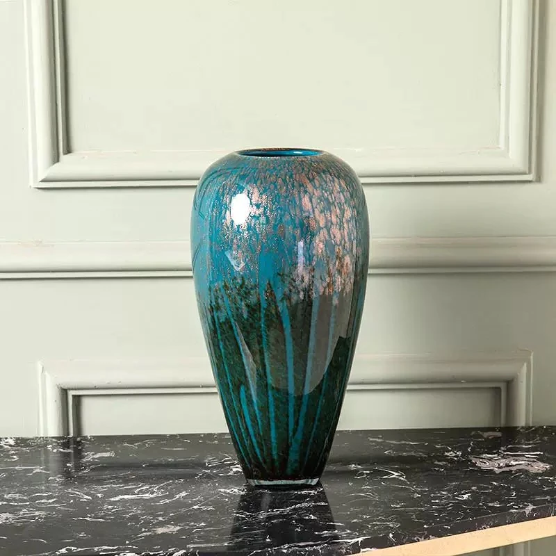 私花主义绿孔雀陶瓷花瓶艺术花瓶摆件家居客厅电视软装饰品