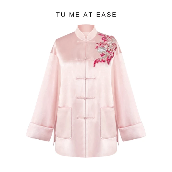 【TuwoZizai】重工锦鲤法绣新中式外套年服阔版时髦上衣早春唐装