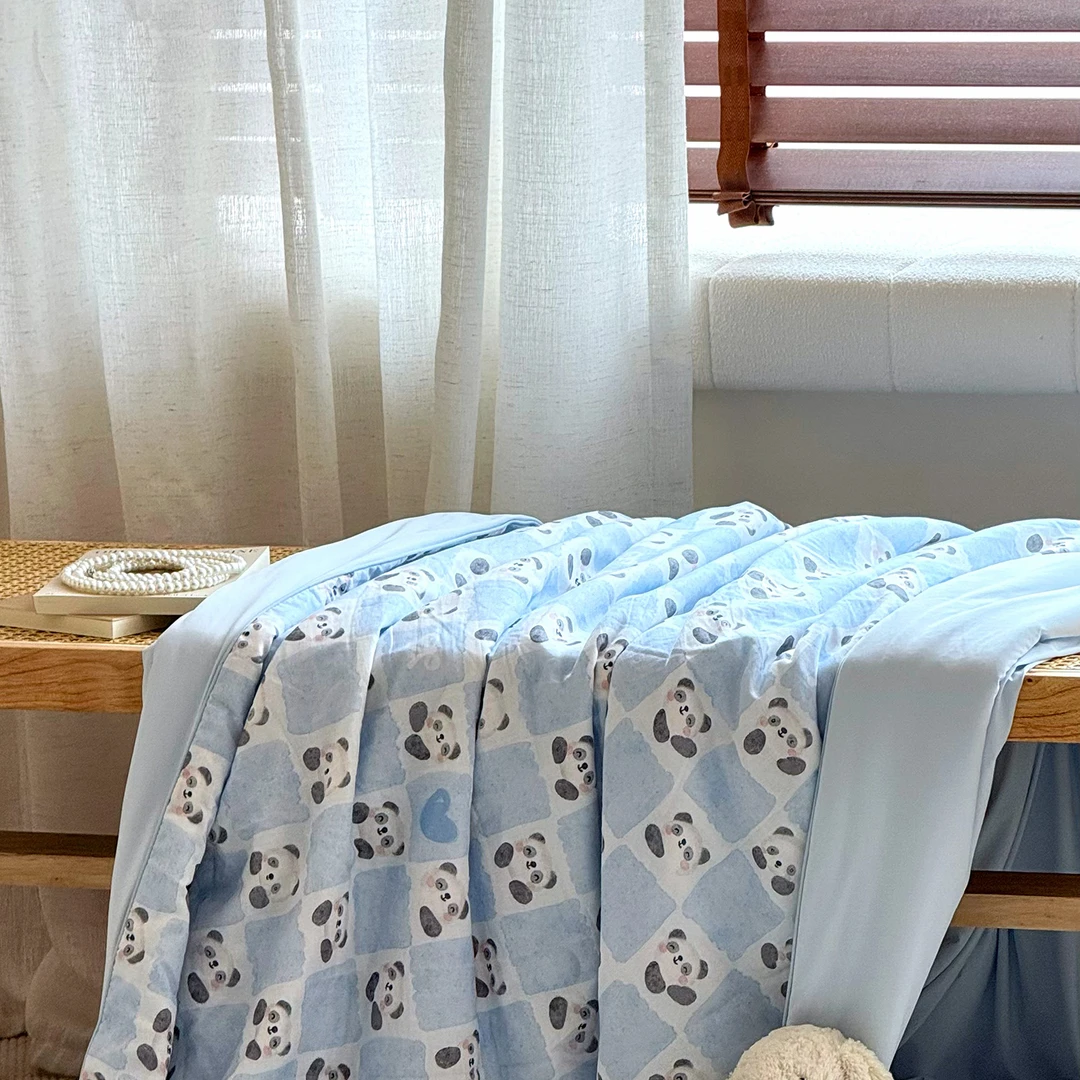 新款全棉双层纱凉感丝夏被