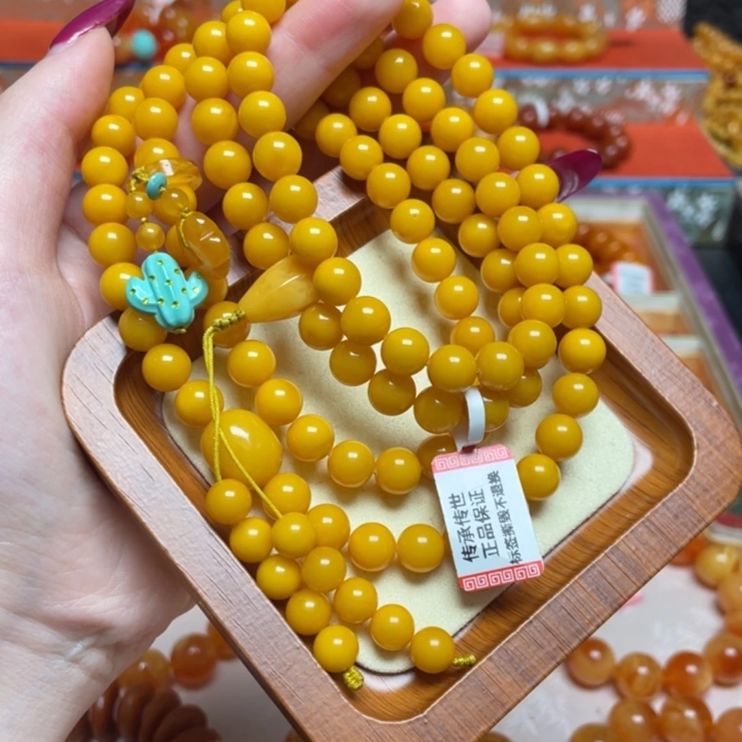 蜜蜡未镶嵌颈饰项链