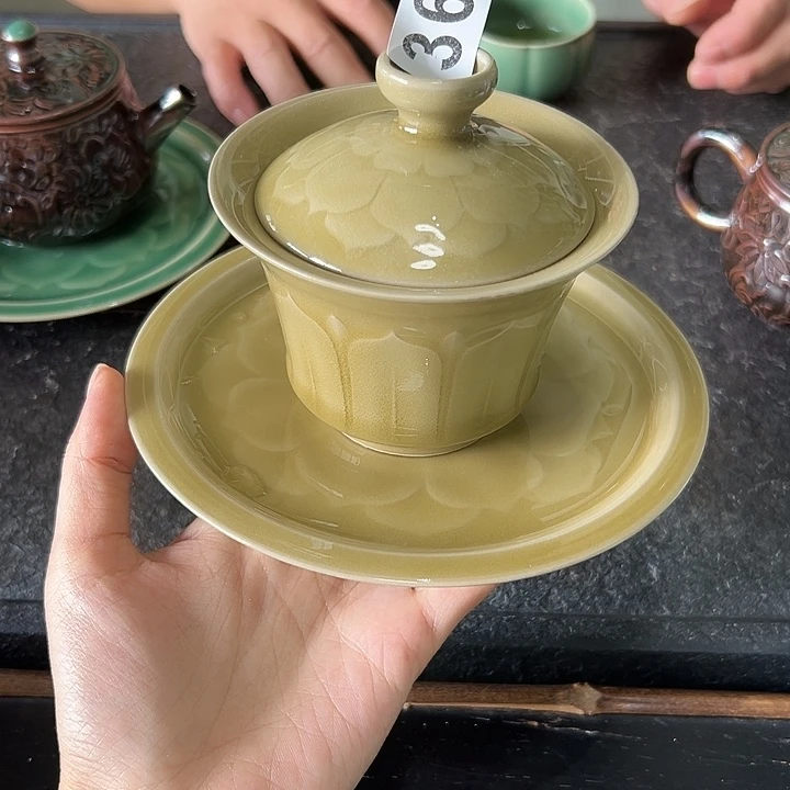 龙泉云间青瓷小米茶器