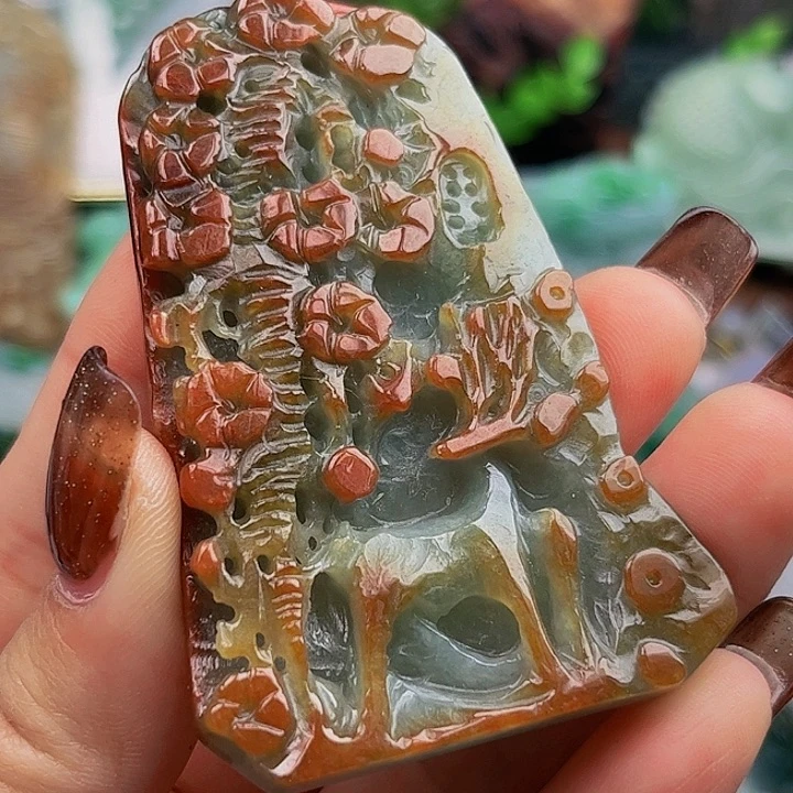 翡翠未镶嵌颈饰挂件