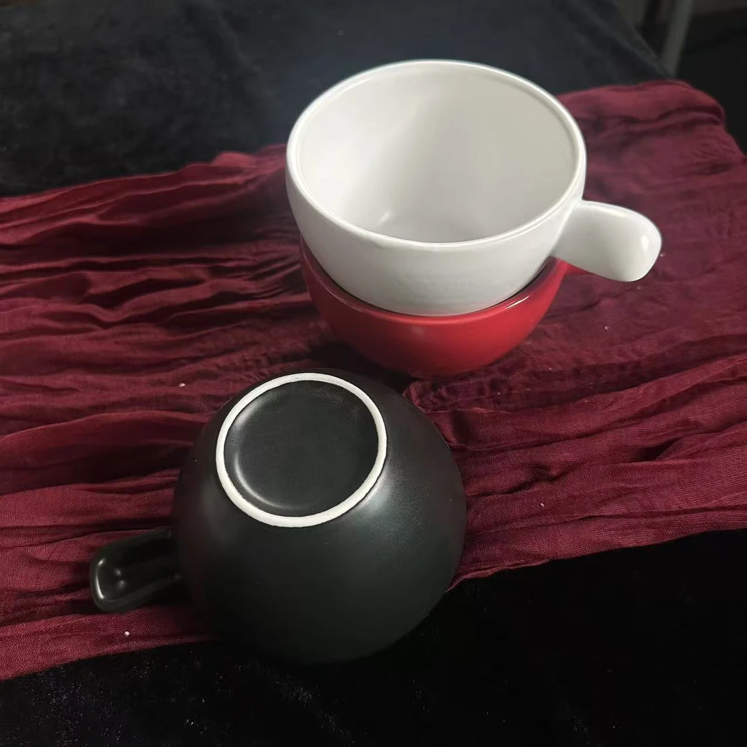 4.7寸把手圆碗高颜值沙拉碗水果碗零食盘饭碗汤碗